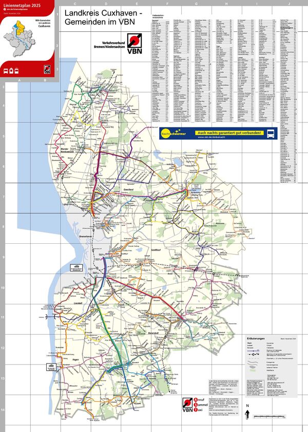 Route Map Cuxhaven District (VBN Communities)