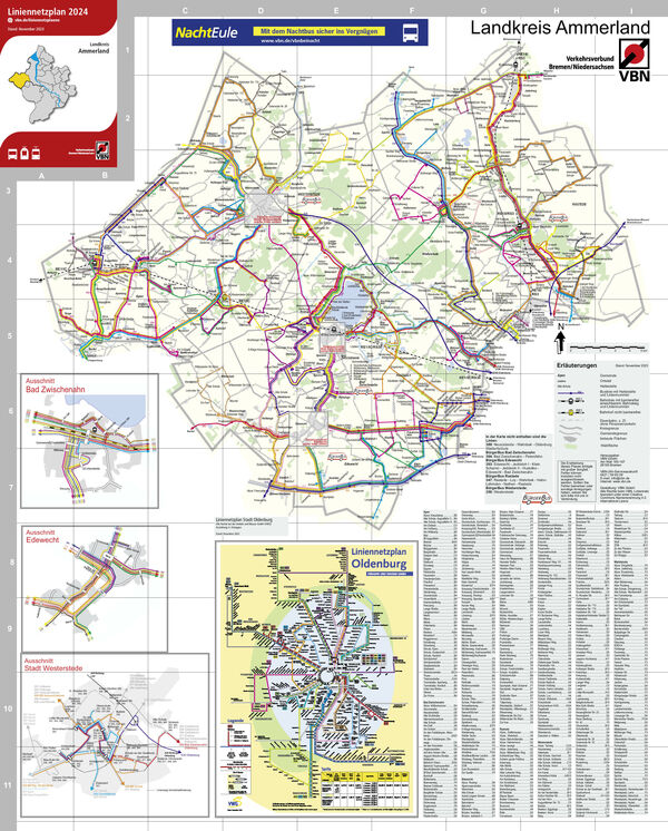 Abbildung Liniennetzplan Ammerland