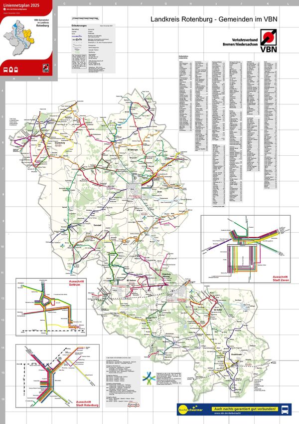 Route Map Rotenburg District (VBN Communities)