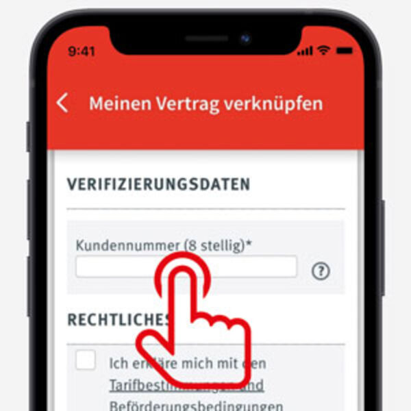 Smartphone-Bildschirm zur Erläuterung der Anmeldung in der ABOS IM VBN-App