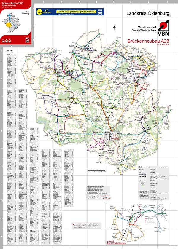 Route Map Oldenburg District