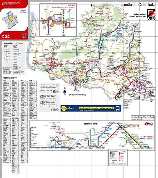 Route Map Osterholz District